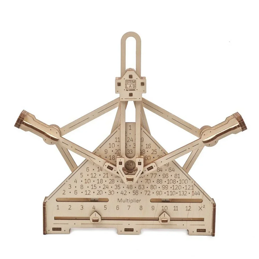 UGEARS STEM Lab 3D Multiplier Fidget Toy Calculator Wooden Ukrainian Ukraine Bir